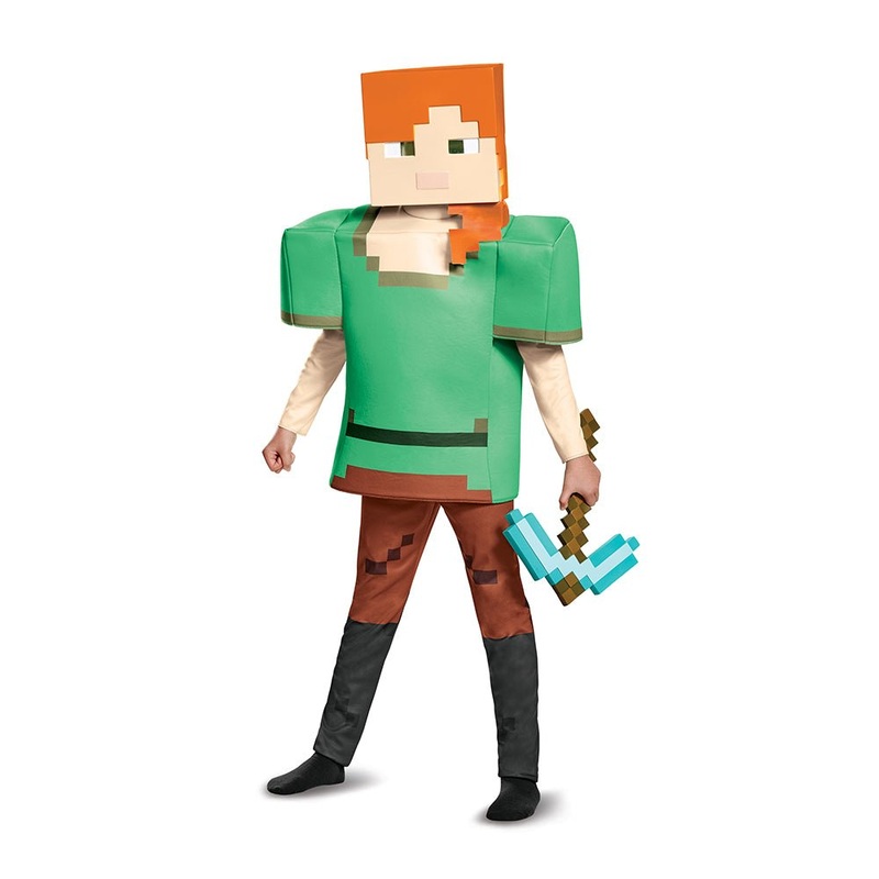 Girls Alex Deluxe Costume - Minecraft