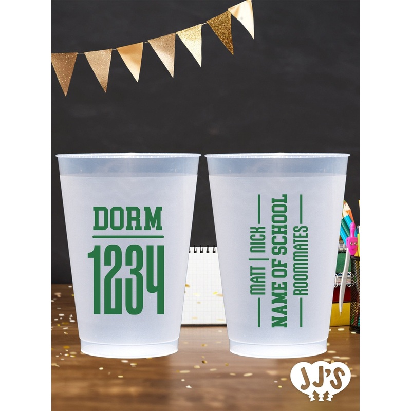 Block Dorm Room Custom Frosted Cups