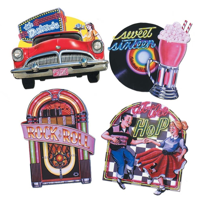 Fabulous 50'S Cutouts 4pc
