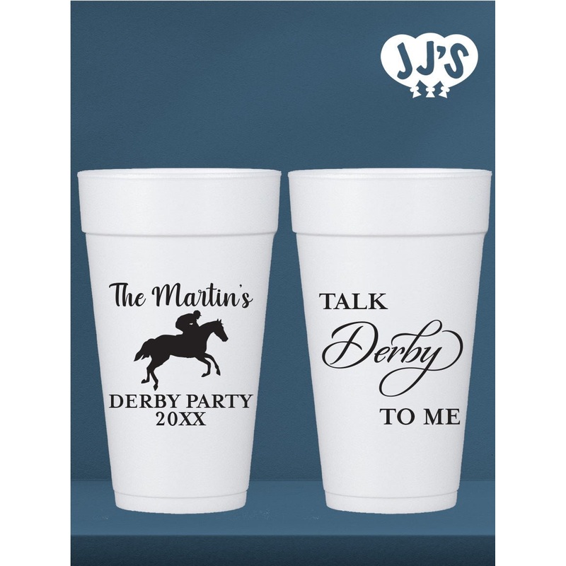 Kentucky Derby Party Cups: Talk Derby to Me Custom Styrofoam Cups