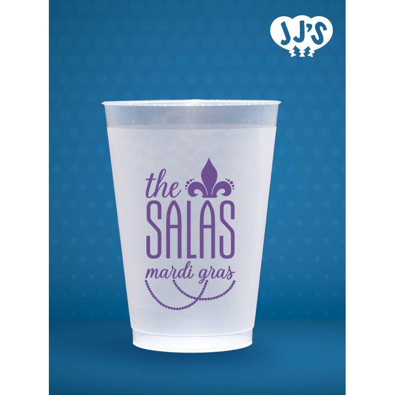 Mardi Gras Party Custom Frosted Cups