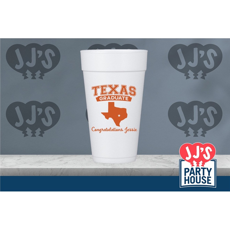 Texas Graduation Foam Cups