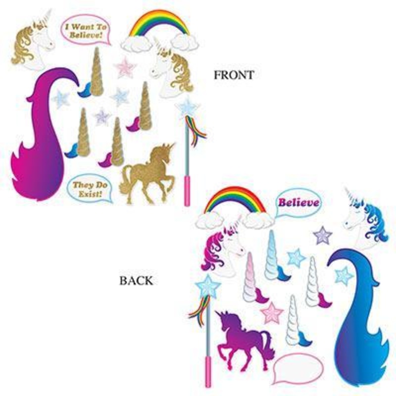 Unicorn Glittered Photo Booth Props