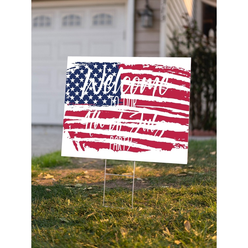 Welcome to Our 4th of July Party Yard Sign