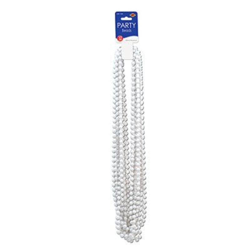 White Party Beads-Sml Rnd