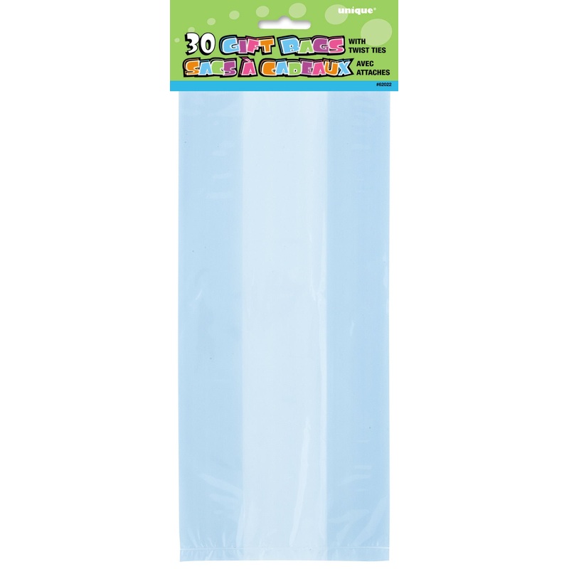 Baby Blue Cello Party Favors Bags 30ct