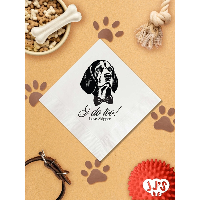 Dog Cocktail Napkins: I Do Too! Custom Pet Dog Napkins