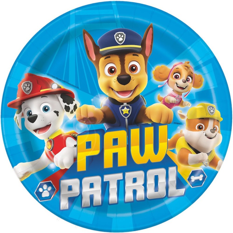 Paw Patrol 9" Lunch Plates, 8ct
