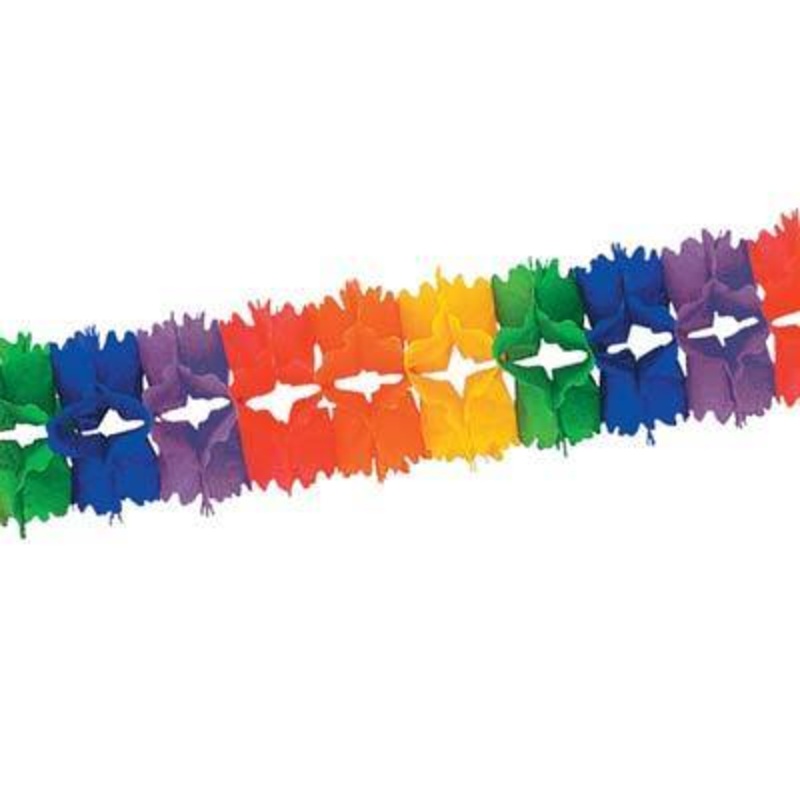 Rainbow Tissue Garland