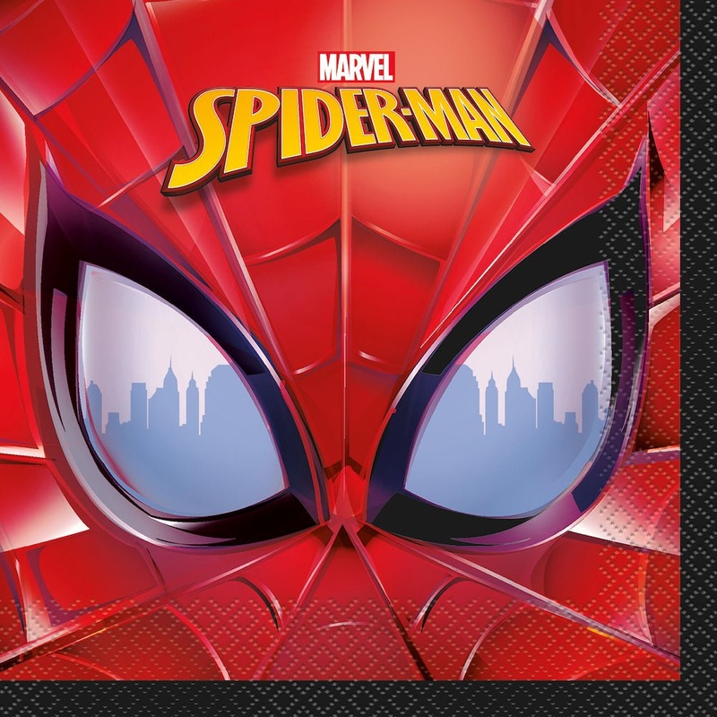 Spiderman Birthday Lunch Napkins, 16ct