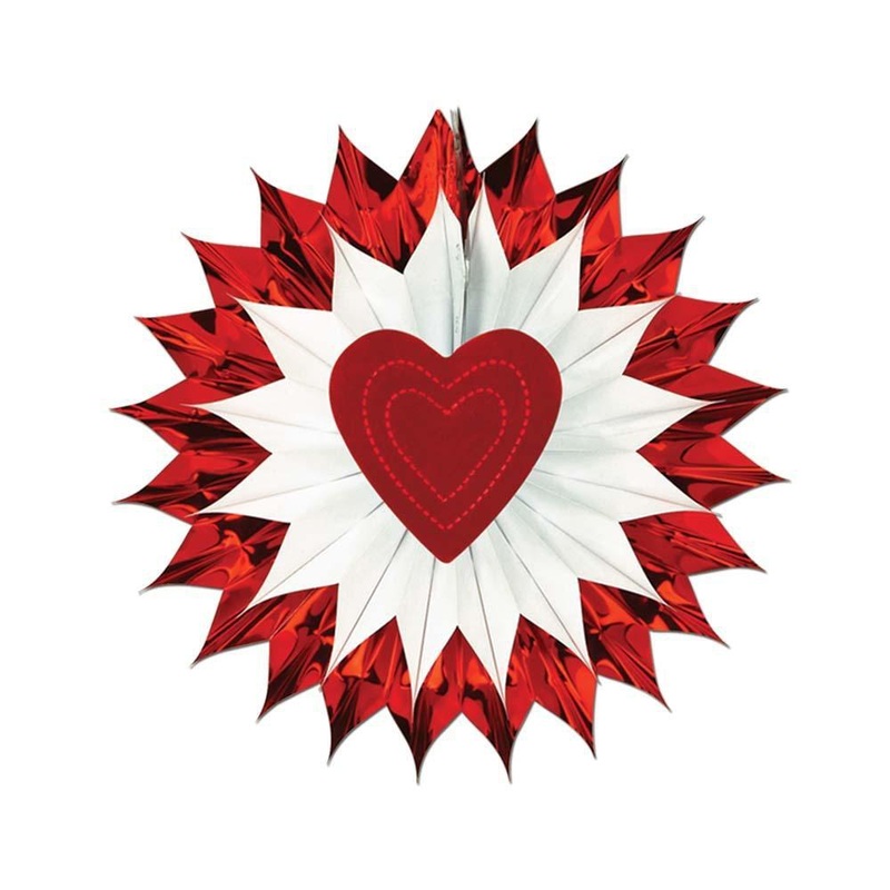 Valentine's Hearts Fan Burst 15"
