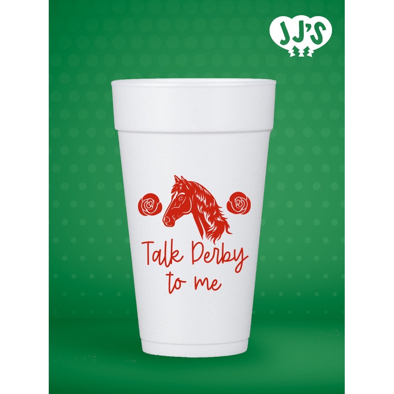 Kentucky Derby Party Cups: Talk Derby to Me Roses Custom Styrofoam Cups