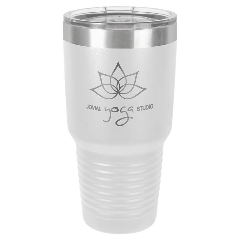 Polar Camel 30 oz. White Ringneck Vacuum Insulated Tumbler