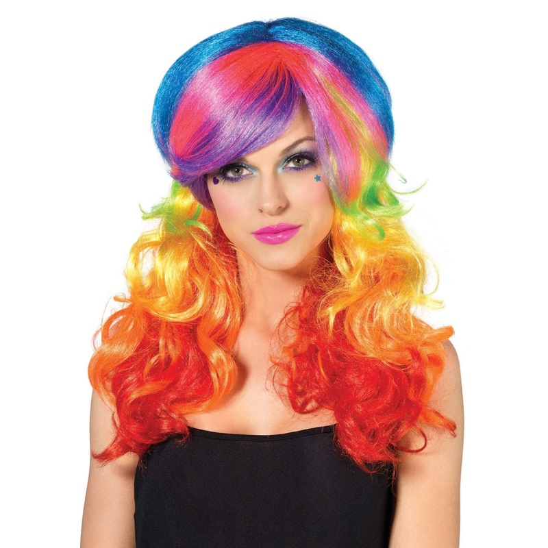 Rainbow Rocker Multicolor Wig