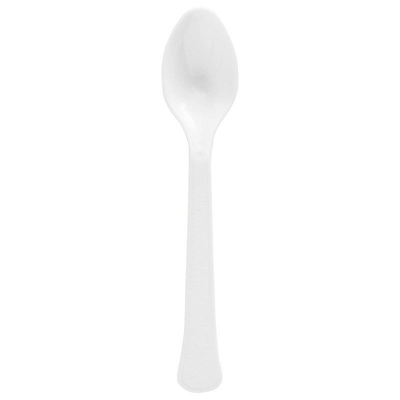 White Plastic Spoons, 50ct