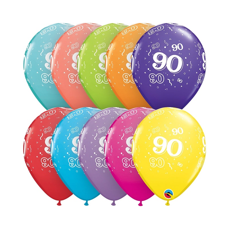 11" QUALATEX RETAIL LATEX AGE 90/TROPICAL (6 BALLOONS PER PACK)