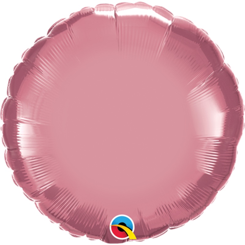 18" ROUND CHROME MAUVE PLAIN FOIL