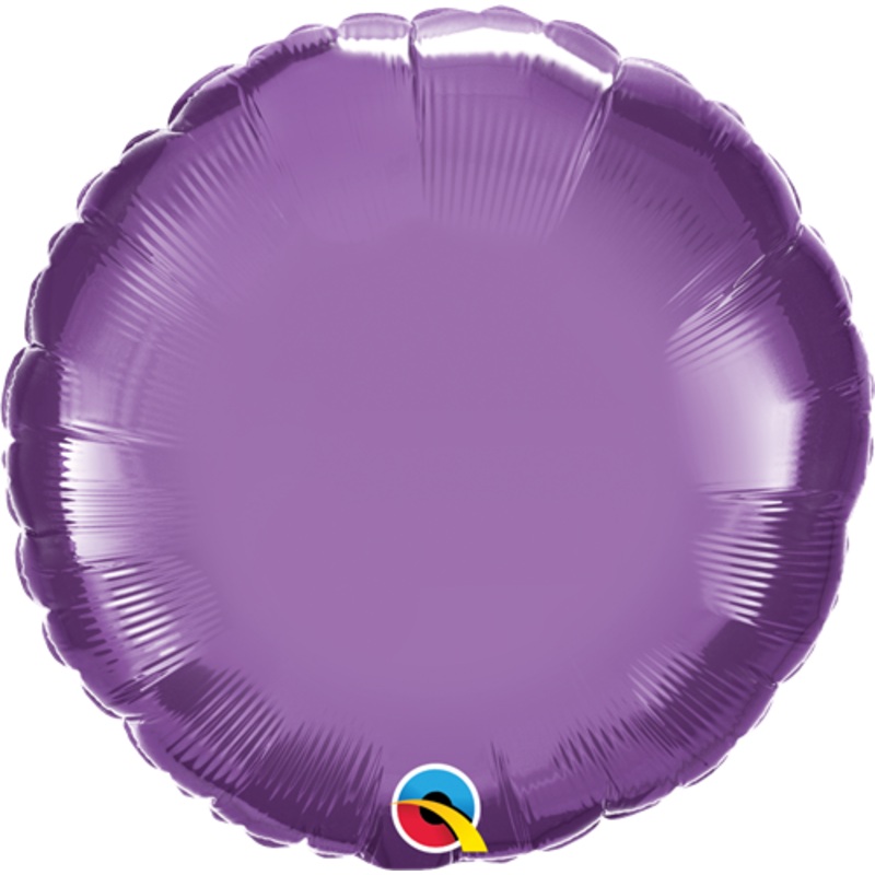 18" ROUND CHROME PURPLE PLAIN FOIL
