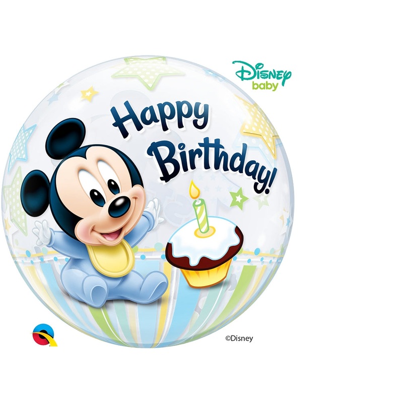 22" DISNEY BUBBLE MICKEY MOUSE 1ST BIRTHDAY