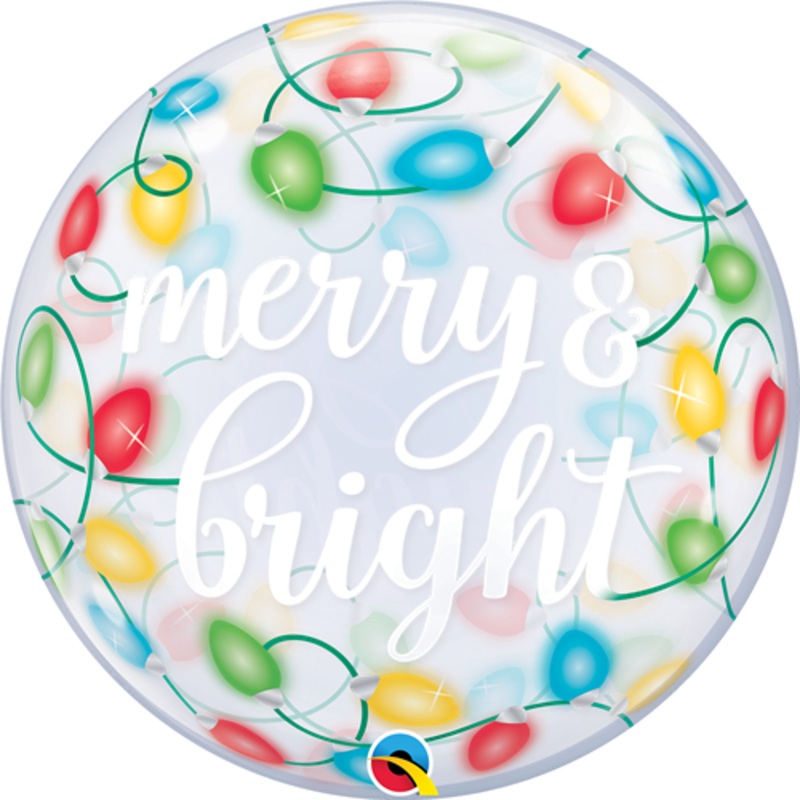 22" SINGLE BUBBLE MERRY & BRIGHT LIGHTS