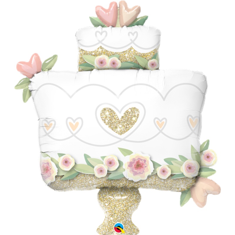 41" GLITTER GOLD WEDDING CAKE FOIL