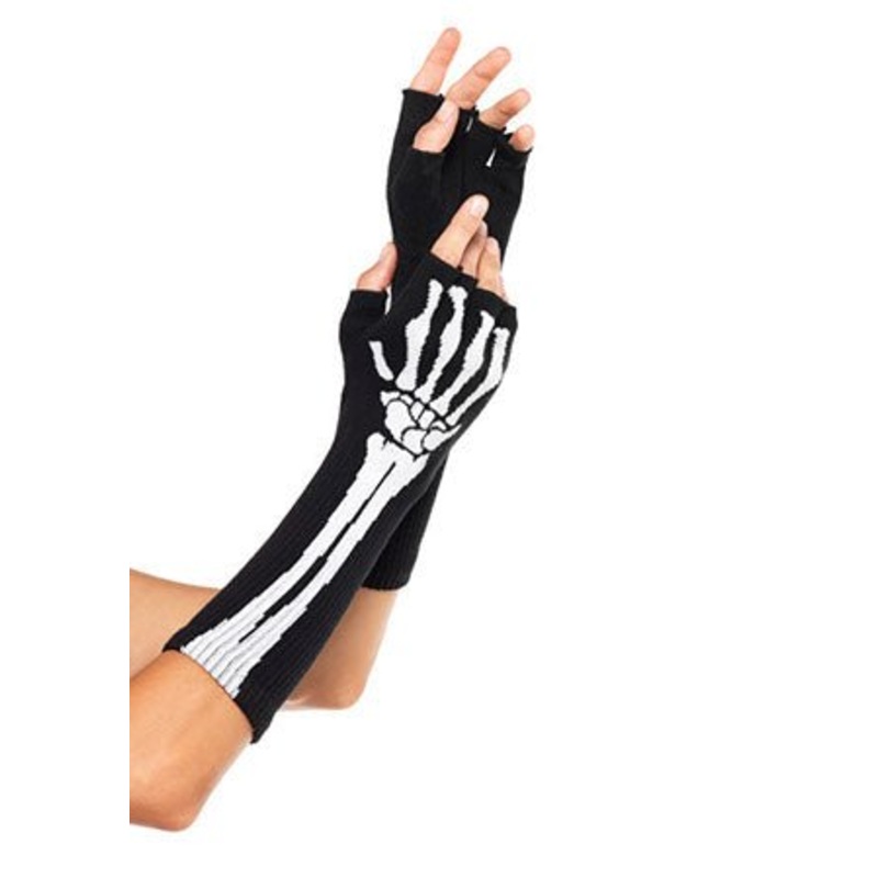 Arm Skeleton Fingerless Gloves