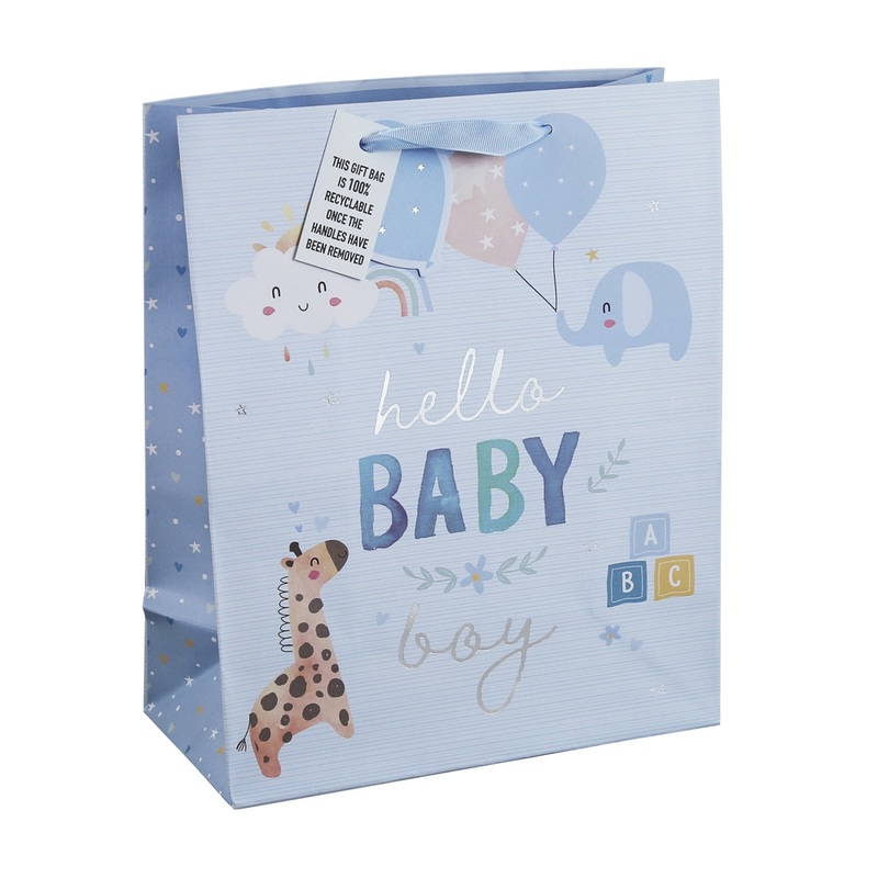 GIFT BAG: BABY BOY GIFT BAG (LARGE) (210 GSM)