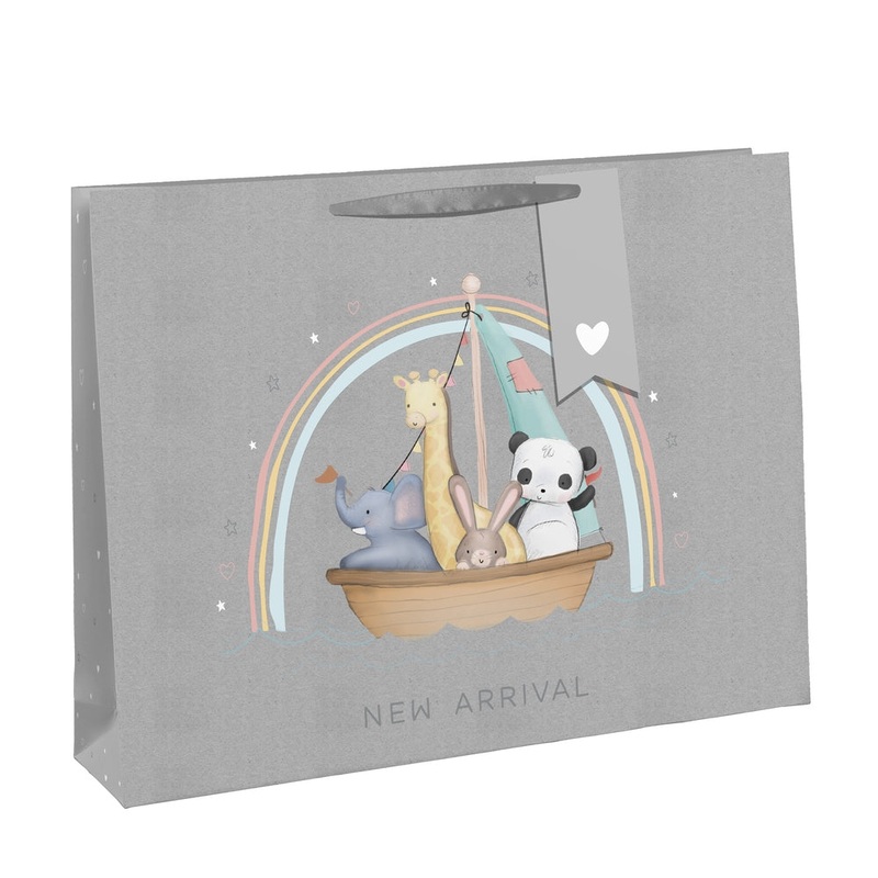 GIFT BAG: BABY SHOPPER WITH CARD GIFT BAG (XL) (210 GSM)