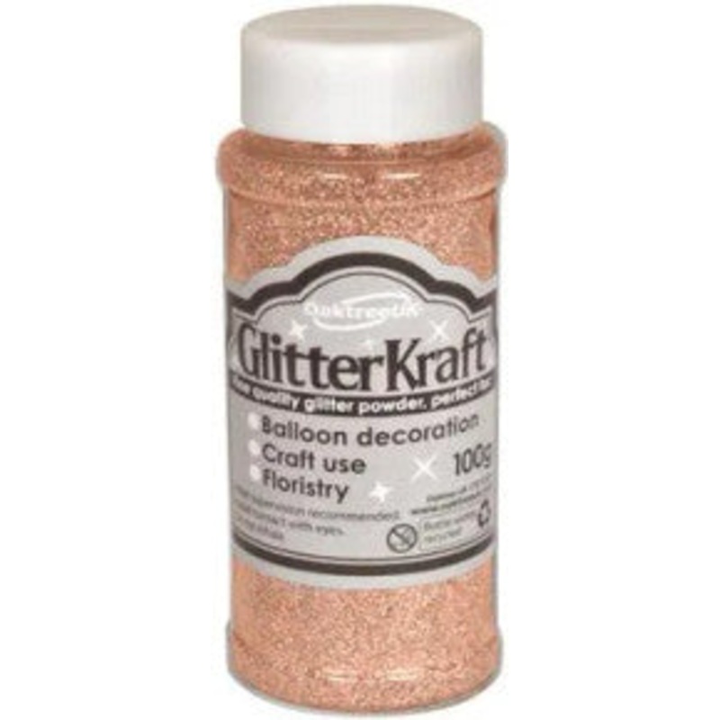 GLITTER KRAFT FINE GLITTER ROSE GOLD No.87 100g BOTTLE