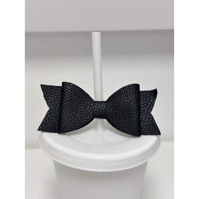 REUSABLE STRAW TOPPERS FOR COLD CUPS - BLACK (PACK OF 4)