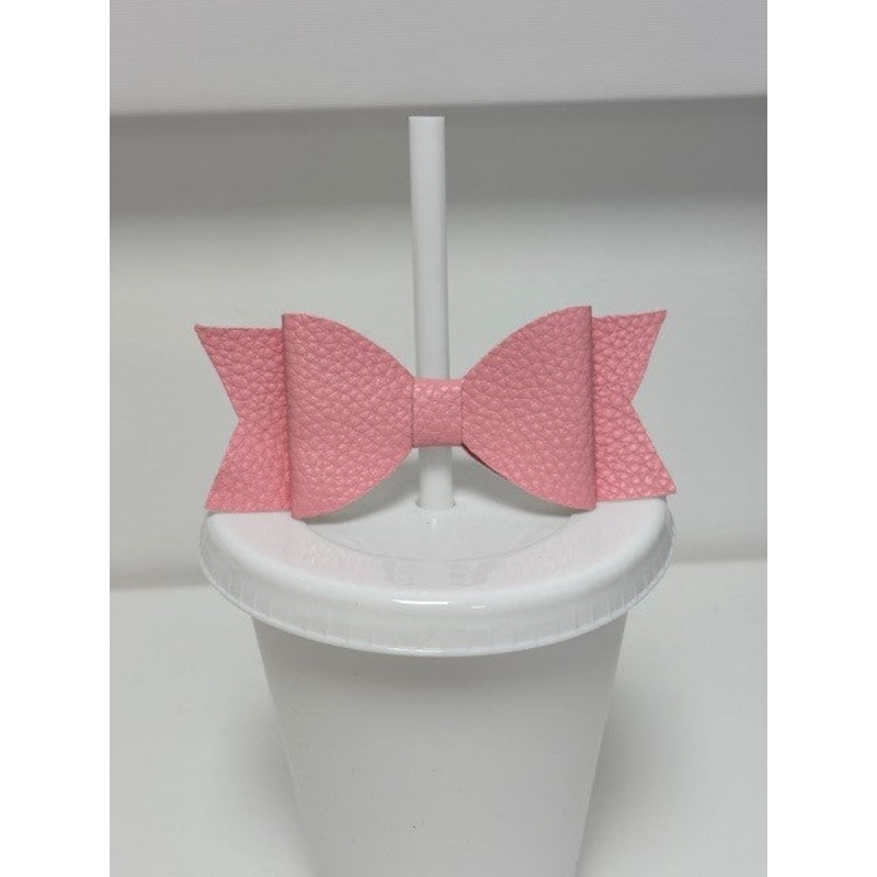 REUSABLE STRAW TOPPERS FOR COLD CUPS - LIGHT PINK (PACK OF 4)