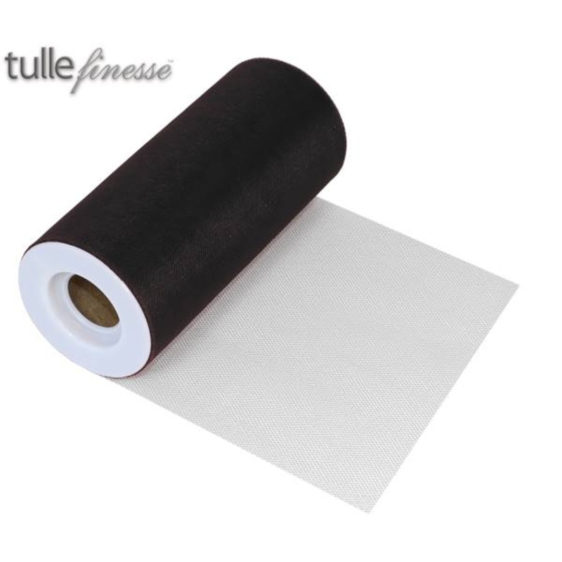TULLE FINESSE BLACK 6" X 25Y