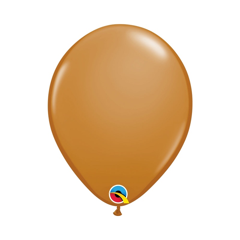 11" QUALATEX SOLID MOCHA BROWN LATEX (100 PER BAG)