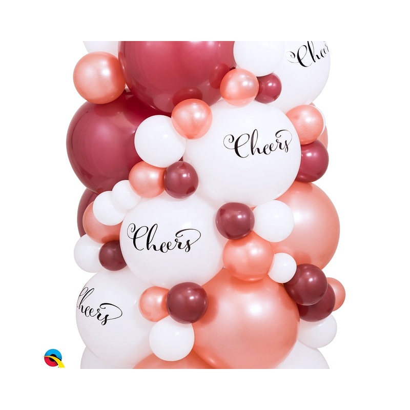 11" ROUND WHITE SIMPLY CHEERS TOPPRINT (50 PER BAG) LATEX