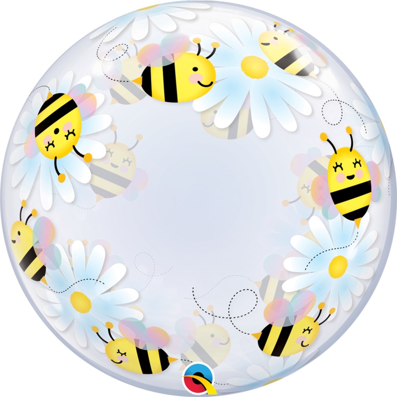 24" DECO BUBBLE SWEET BEES & DAISIES
