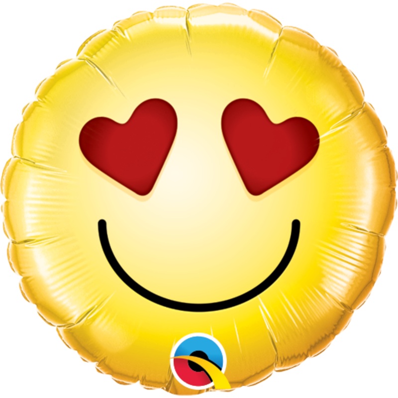 9" ROUND SMILE LOVE FOIL
