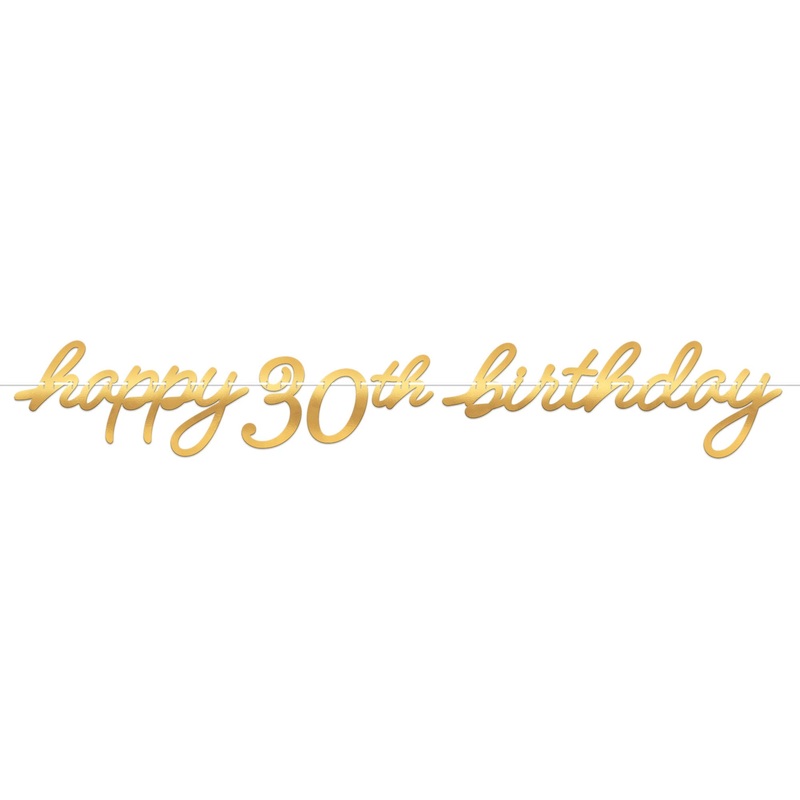 Golden Age Birthday 30th Letter Banner 12