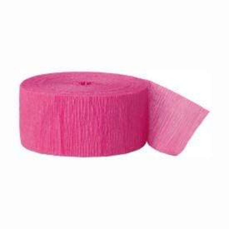 Hot Pink Crepe Paper Streamer 81