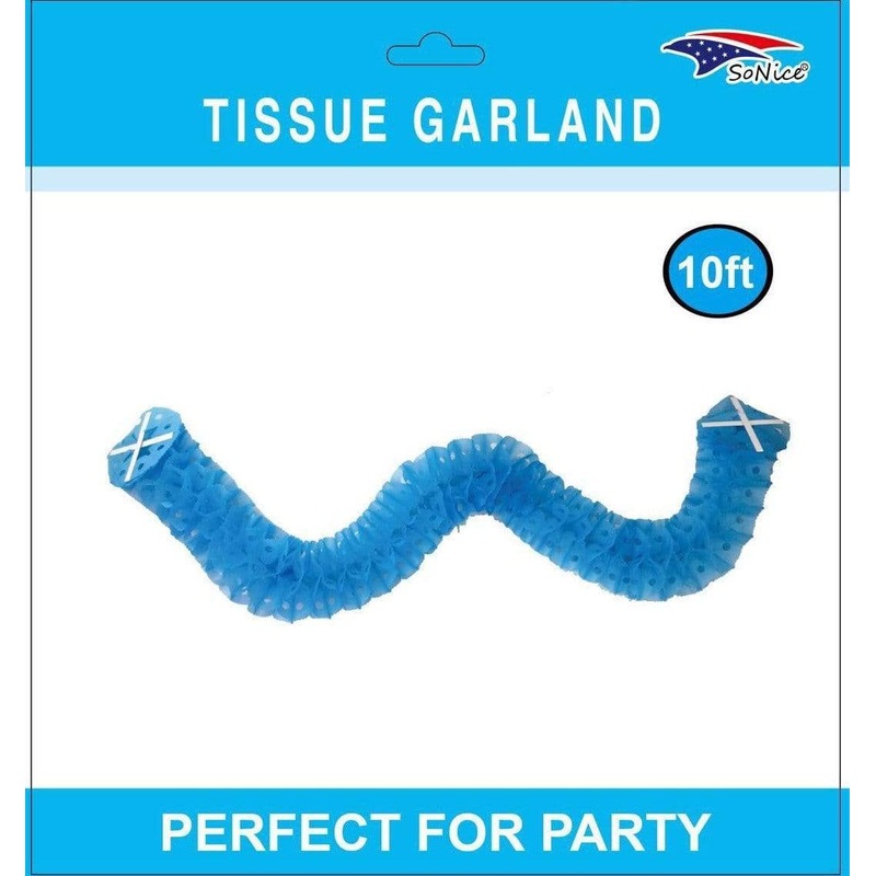 Light blue Tissue Garland Light Blue