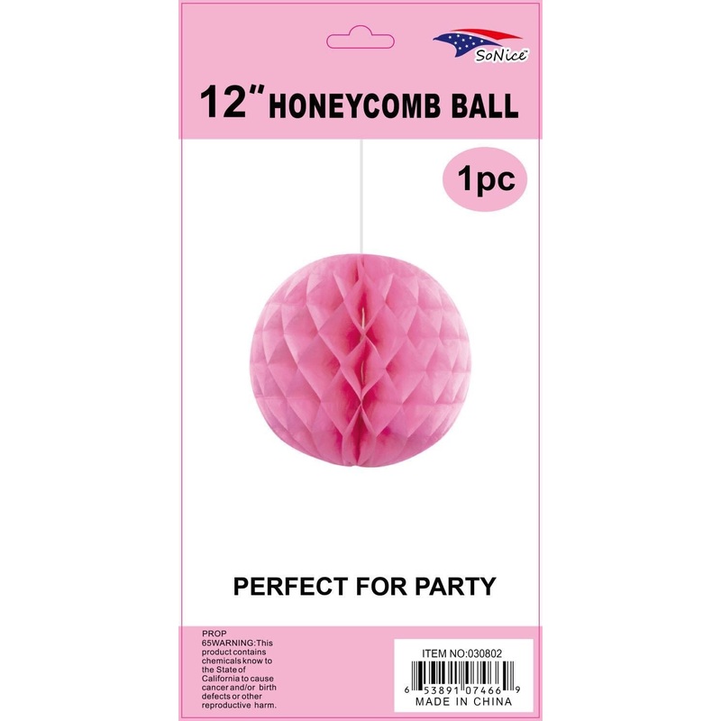 Light Pink Honeycomb Ball