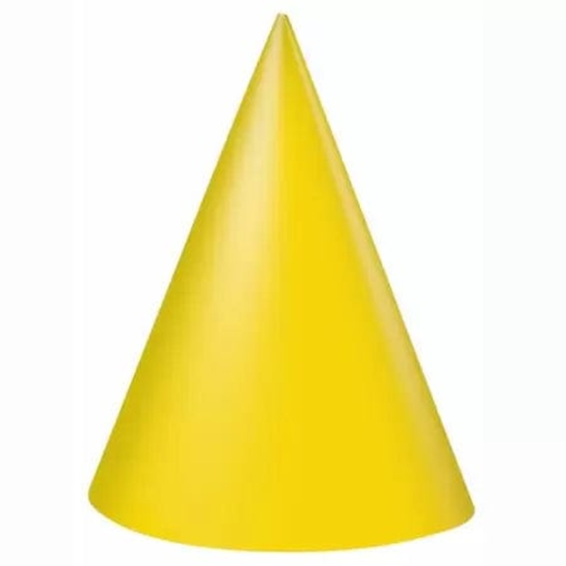 Party Hats Yellow (8 count)