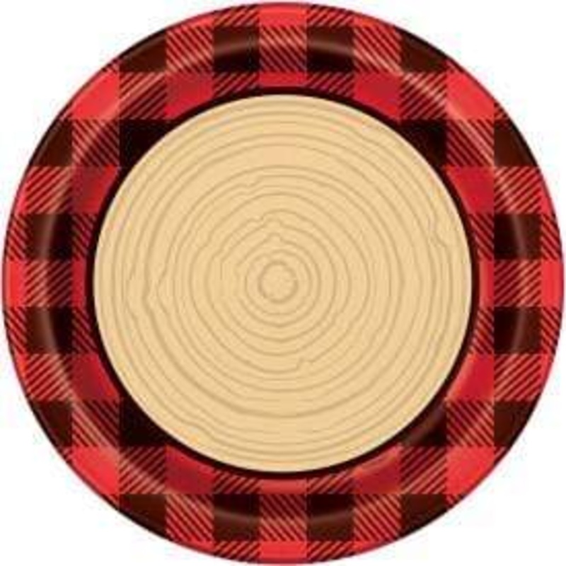 Plaid Lumberjack Plates 9 (8 count)