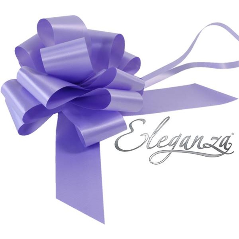 PULL BOWS: 50mm ELEGANZA POLY PULL BOWS LAVENDER NO.45 (20 PER PACK)