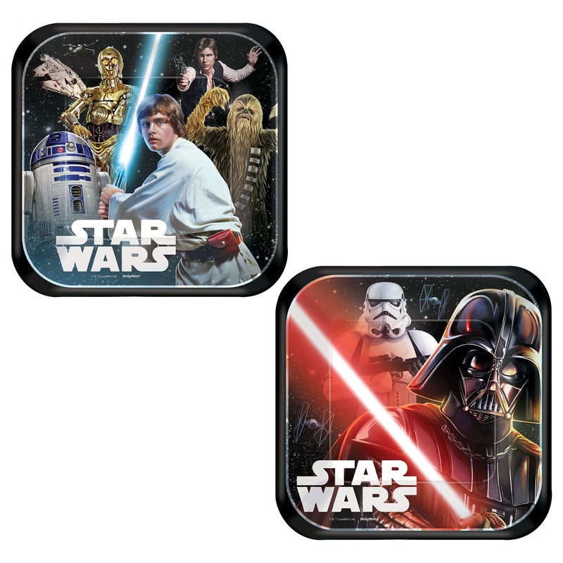 Star Wars Classic 7in Square Plates 7 (8 count)