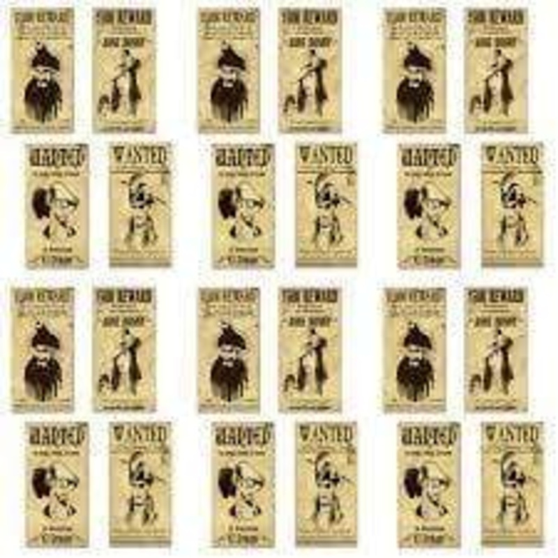 Wanted Cut-outs (12 count)