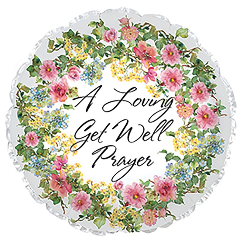 A Loving Get Well Prayer Floral 17 Balloon
