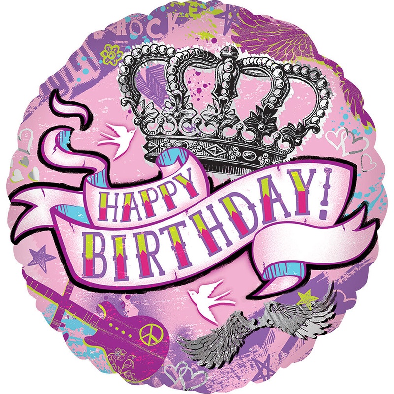 Birthday Tattoo 17" Balloon
