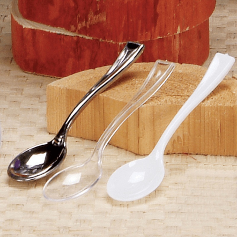 Clear Mini Dessert Spoon 4 (36 count)