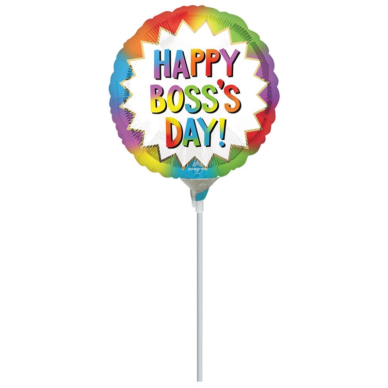 Colorful Boss's Day Burst 9" Air-fill Balloon (requires heat sealing)