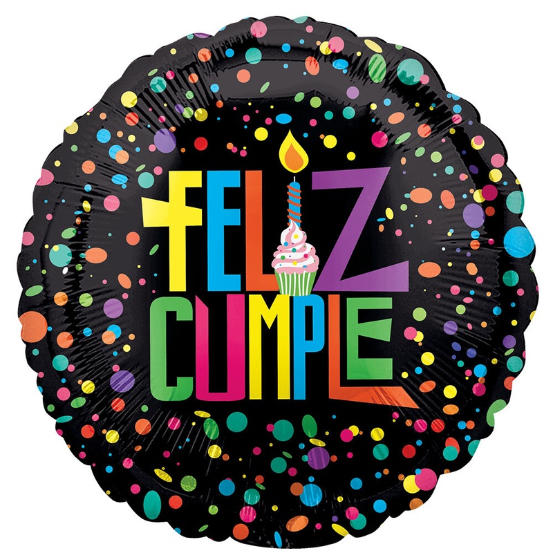 Feliz Cumpleaos Confeti 17" Balloon